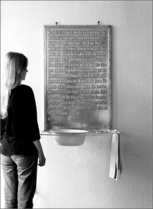 H. D. R�hmann: Unschuld - Schuld - Untexte, Texttafel Akolt